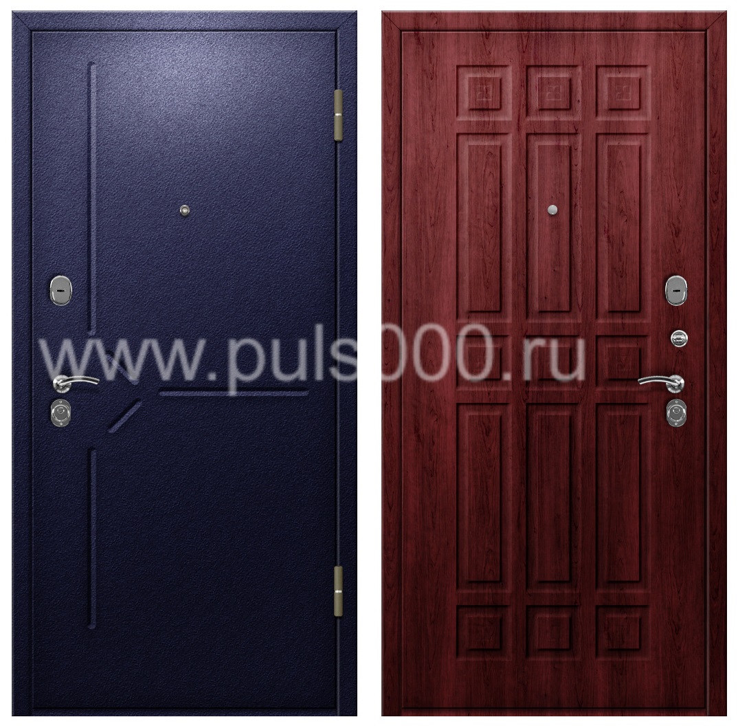 Уличная дверь с порошковым напылением + МДФ в коттедж PR-862, цена 39 000  руб.