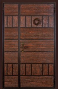 Двустворчатая металлическая дверь ДВ-1243 с МДФ с двух сторон, цена 49 500  руб.